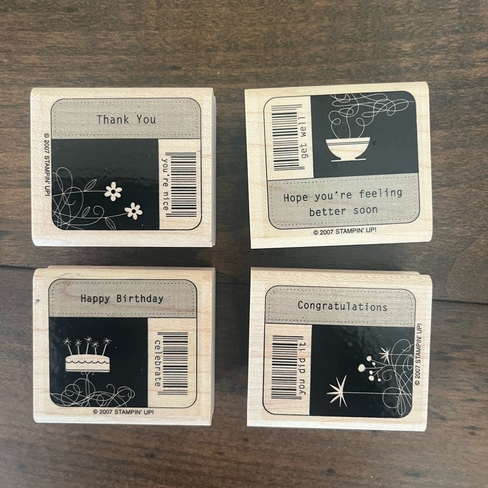 Stamping’ Up Stamp Set:  Birthday, Thanks, Congrats, Get Well